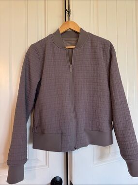 lululemon athletica reversible Quilted Bomber Jacket in Mauve Gray